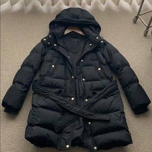 J. Crew black puffer coat